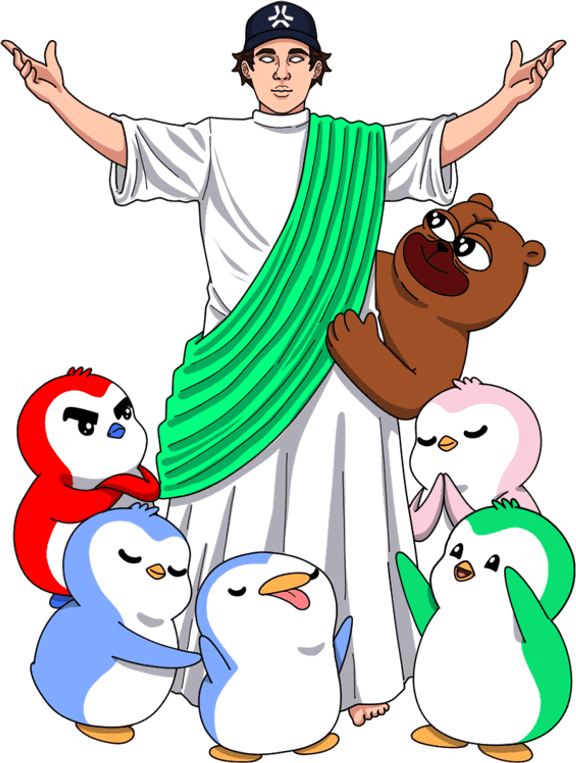Abstract God surrounded by the Disciples of Luca